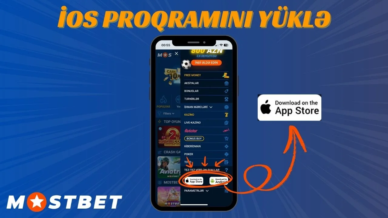 Mostbet kazino iOS tətbiqi
